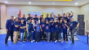 Pengurus dan anggota PWI KOta Pekalongan berfoto bersama usai menggelar Refleksi Hari Pers nasional 2025